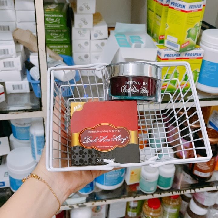 Kem Dưỡng Da Bạch Hoa Hồng 15g -  Kiềm Dầu, Nhờn , Dưỡng Cho Làn Da Trắng Hồng