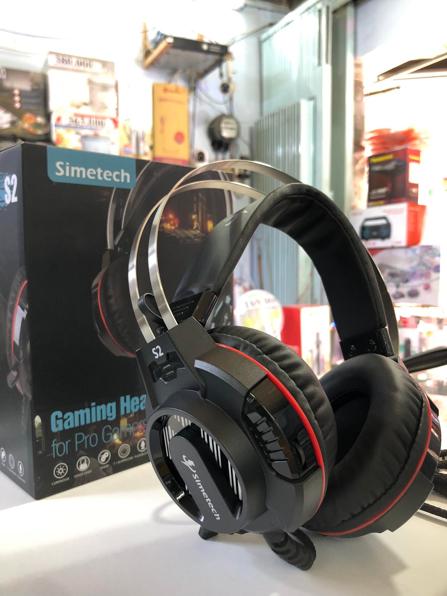 HEADPHONE SIMETECH S2 LED RGB CỔNG 3.5MM CHUYÊN CHO GAME THỦ