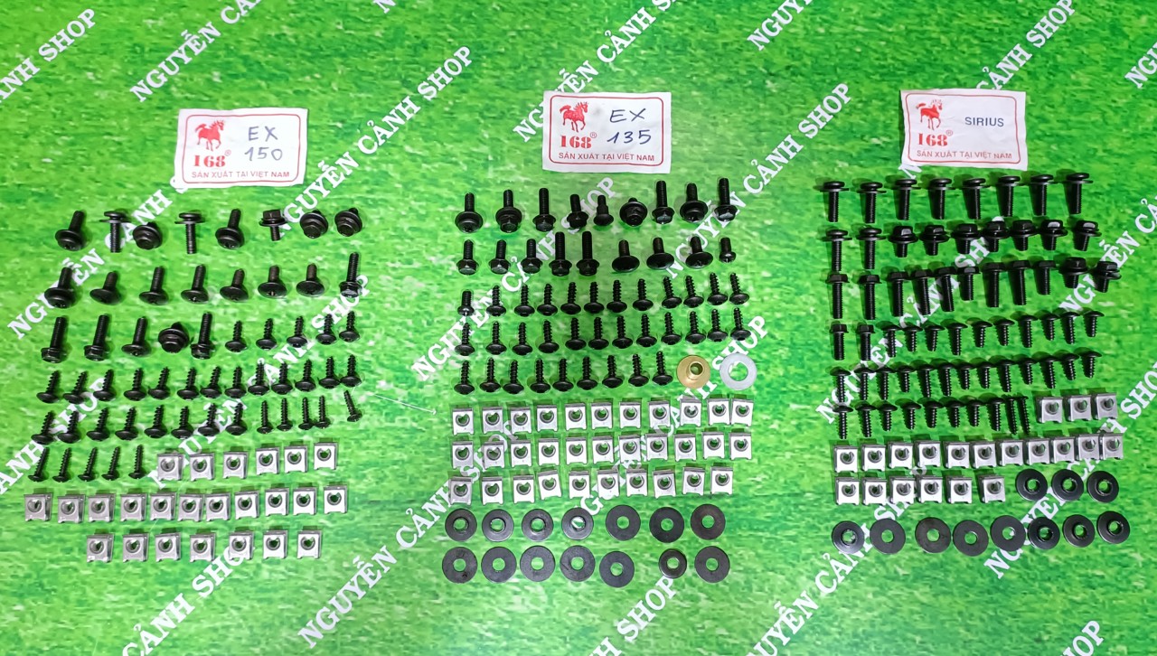 Bộ ốc dàn áo xe Exciter Sirius