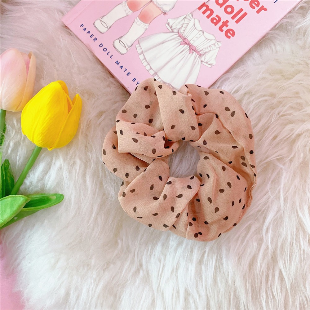 Buộc tóc scrunchies Buộc tóc chấm bi 1021N -HD365