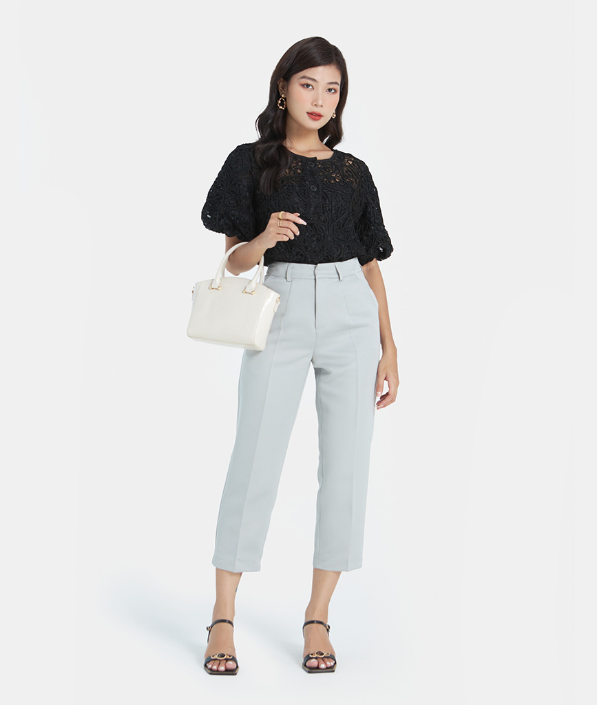 Quần Tây Lụa Thời Trang Nữ HNOSS Ống Đứng HNQDA018