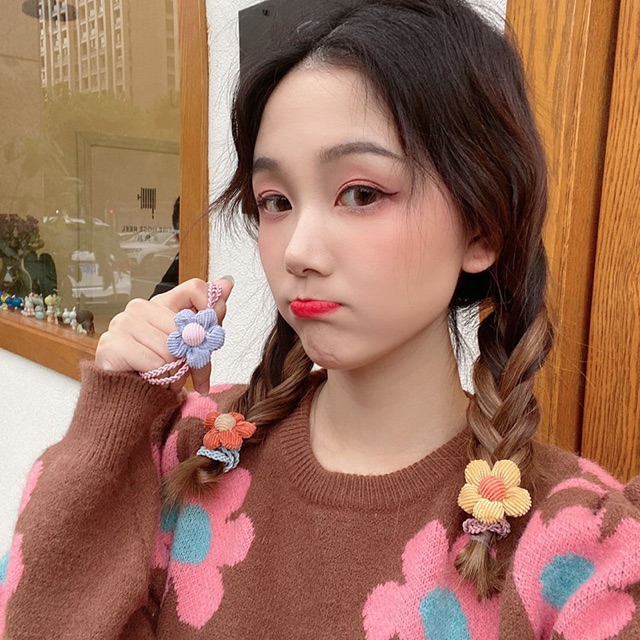 Dây Cột Tóc Phối Lông Xù Cho Cô Nàng Xinh Xắn