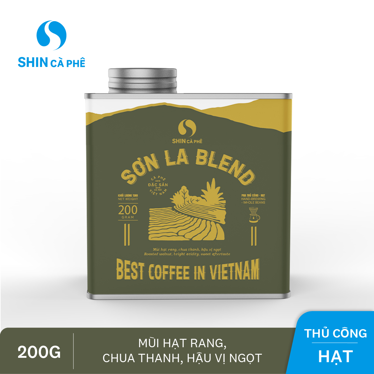 Cà phê Sơn La Blend - SHIN Cà Phê - Hộp thiếc 200g(Pour Over)