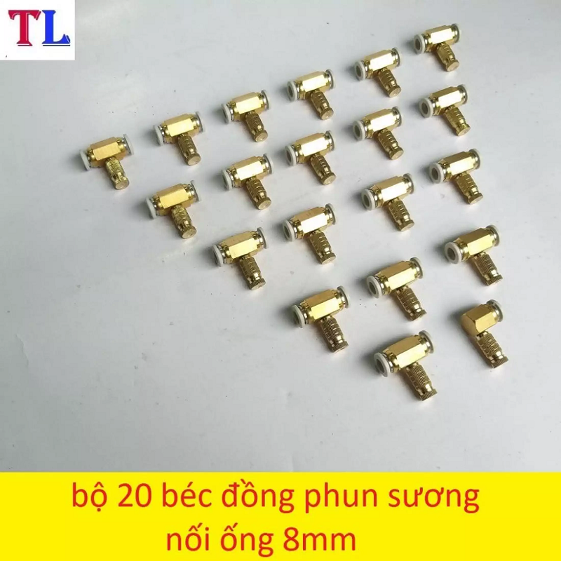 bộ 20 béc phun sương bằng đồng