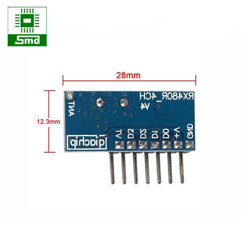 Module thu RF 433MHz RX480 4 kênh học lệnh (7 chế độ)