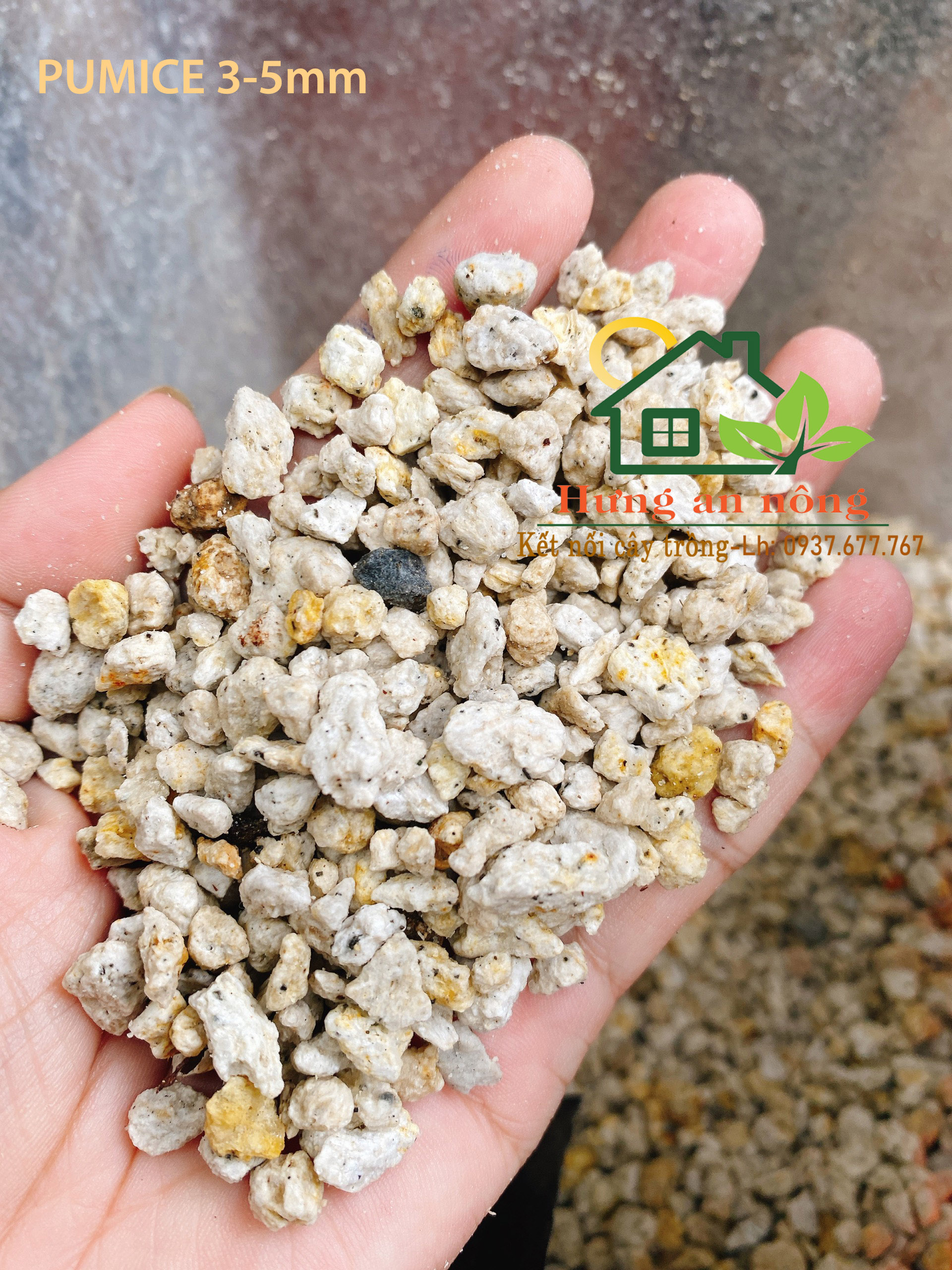 1kg - Đá Pumice Premium nhập khẩu Indonesia cao cấp 100% thiên nhiên đã xử lý sạch bụi vụn, size 2-3mm, 3-5mm