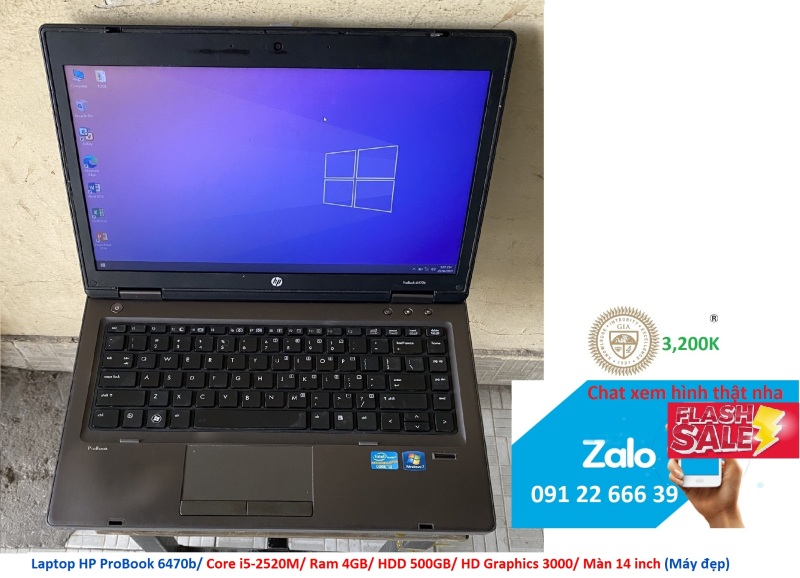 Laptop HP ProBook 6470b/ Core i5-2520M/ Ram 4GB/ HDD 500GB/ HD Graphics 3000/ Màn 14 inch (Máy đẹp)