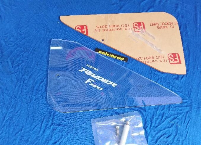 Cặp ốp sườn mica raider Fi trong suốt như hình