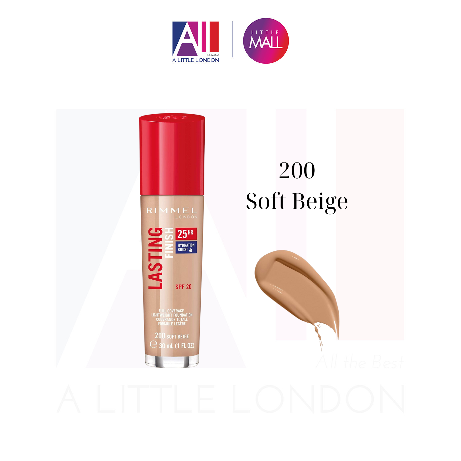 Kem nền Rimmel Lasting Finish 25h Foundation -200 (Bill Anh)