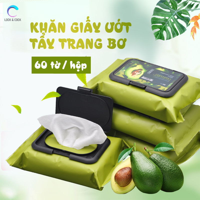 Khăn Ướt Tẩy Trang Giữ Ẩm Từ Bơ Mềm Mịn với Làn Da