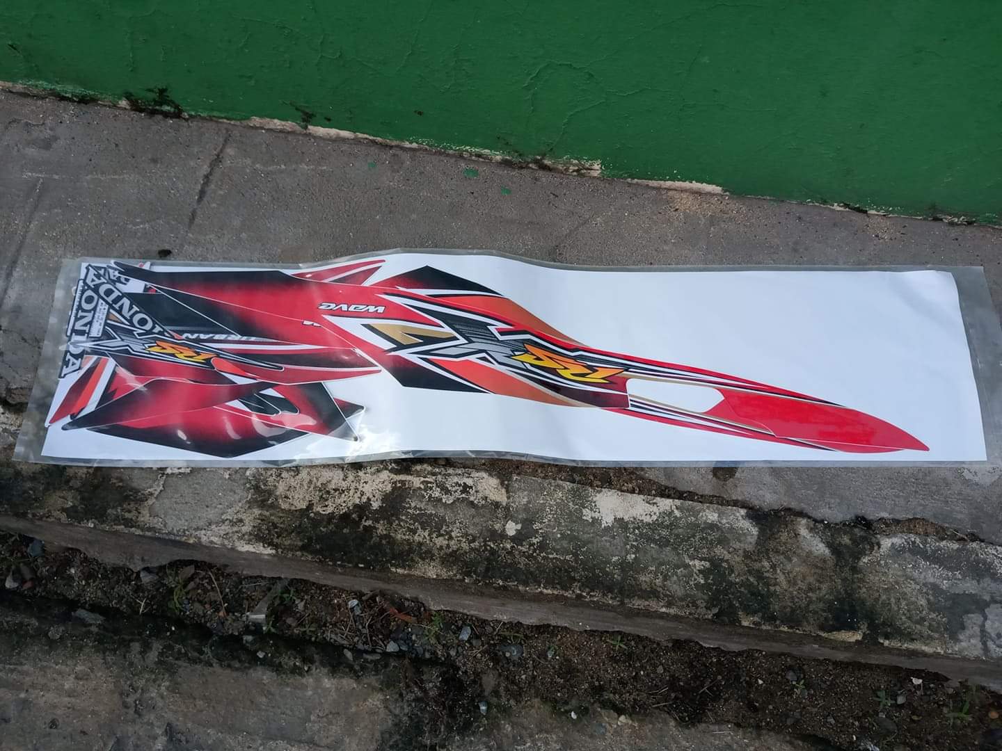 Bộ tem honda wave RSX 100 màu đỏ 3 lớp