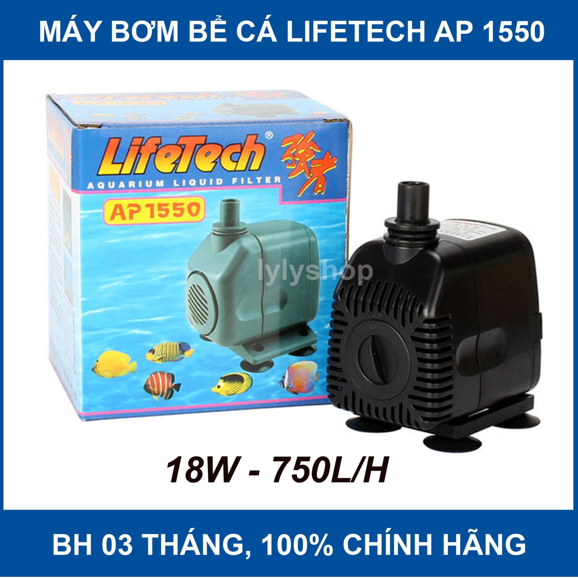 Máy bơm Lifetech AP1550 bơm bể cá cảnh, làm mát động cơ, làm quạt điều hòa… Hàng chuẩn loại 1 - Bảo hành UY TÍN 1 đổi 1, Dễ dàng lắp đặt không cần gọi thợ. Bộ sản phẩm có sẵn phi ống. Mua về dùng ngay