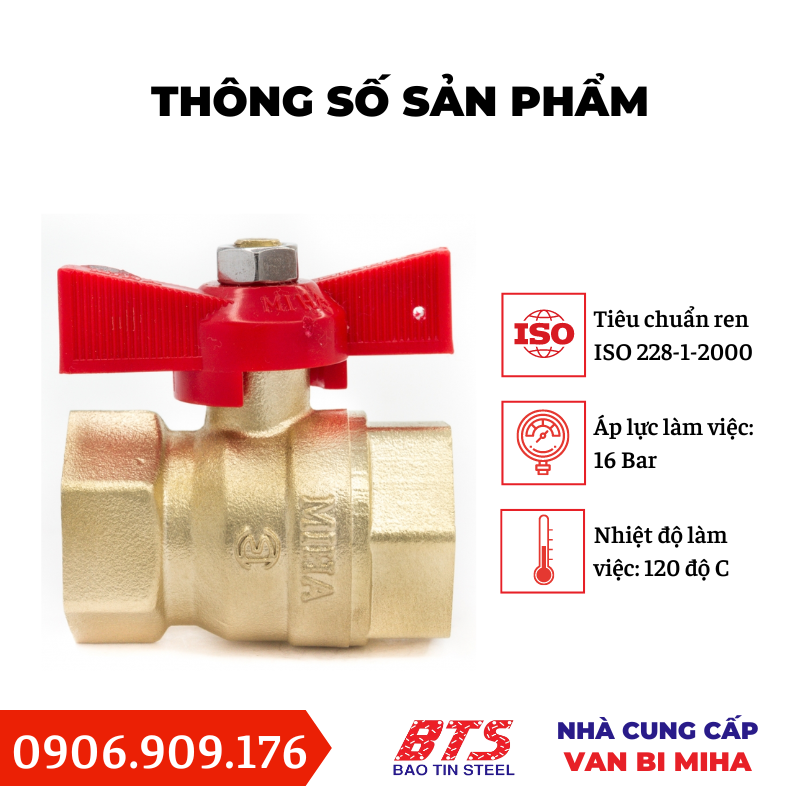 Van bi tay bướm ABS MIHA - PN16