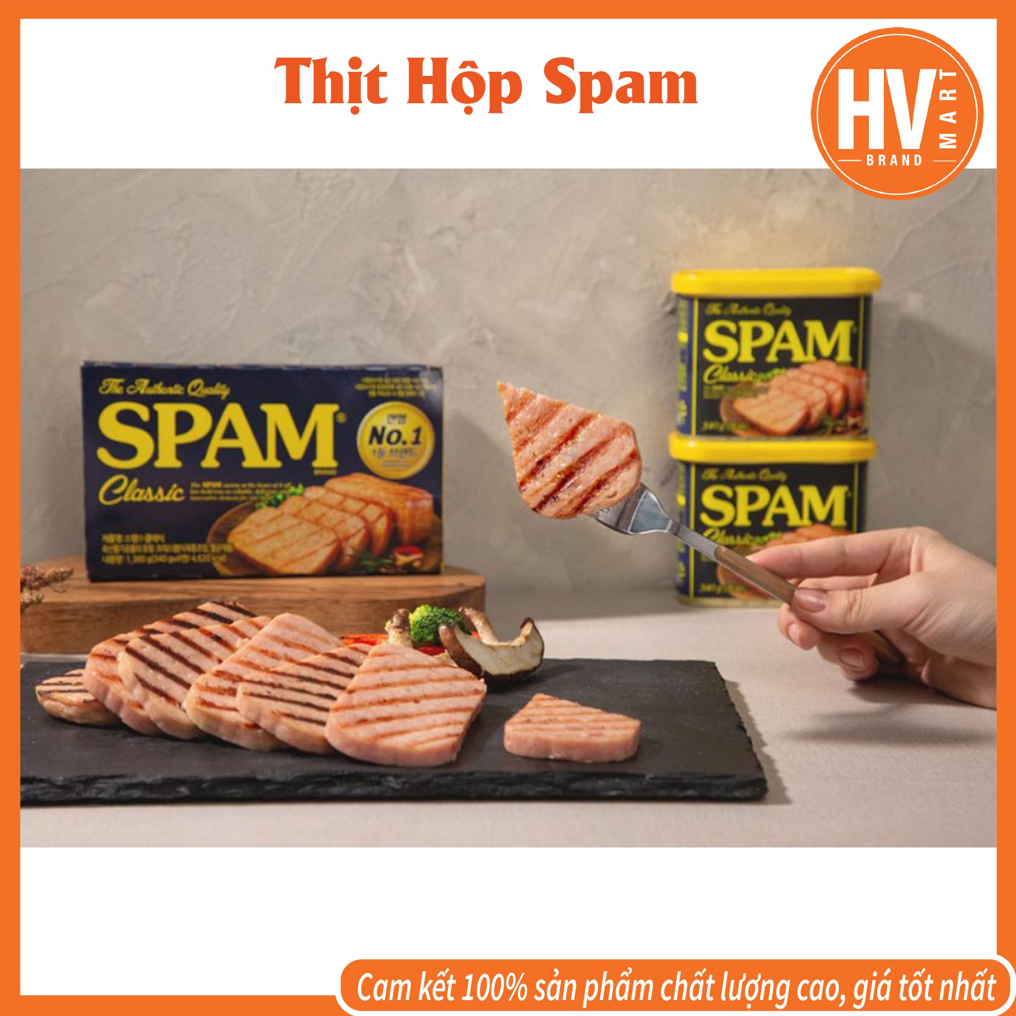 [Hàng Cao Cấp] Thịt Hộp SPAM Classic Hàn Quốc 340g
