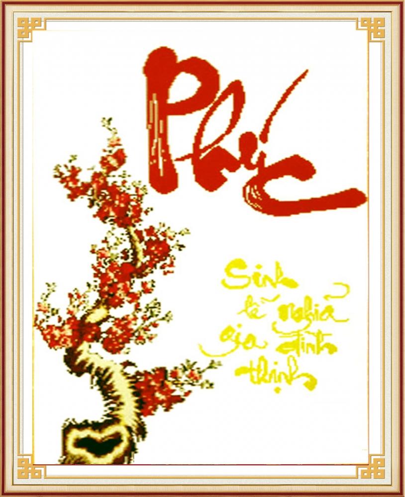 Tranh thêu chữ thập phúc dlh-222255