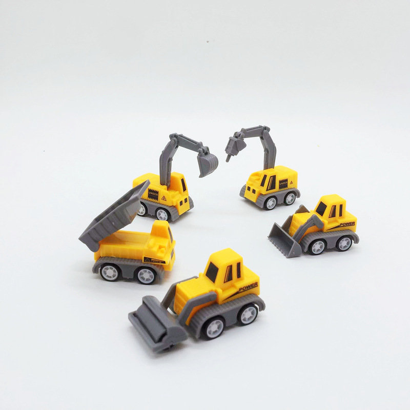 Combo 5 Chiếc Xe Đồ Chơi Công Trình Mini Động Cơ Dây Cót