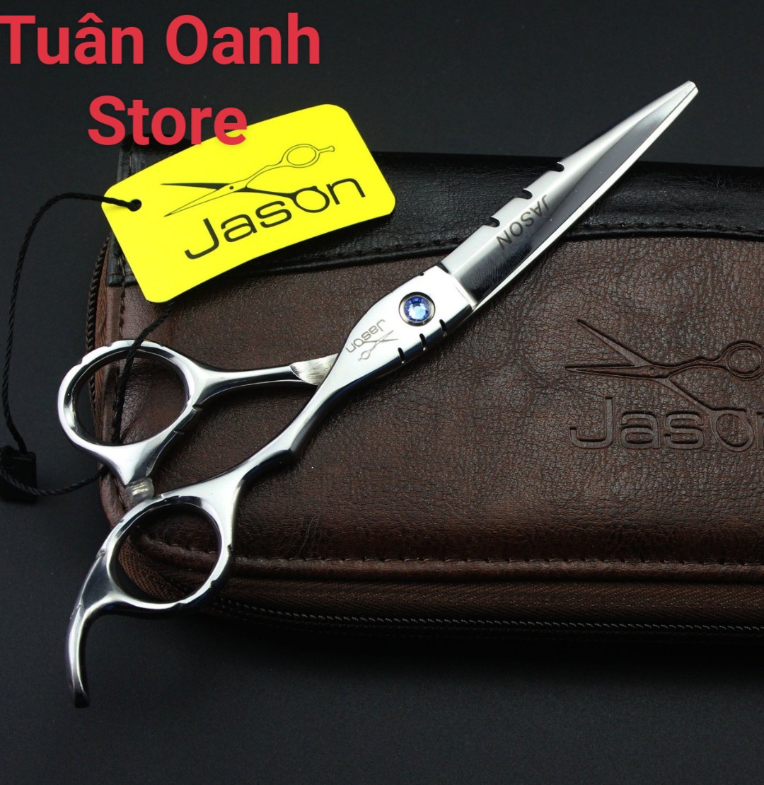 Kéo cắt tóc chuyên nghiệp Jason 6.0 (tặng kèm bao da+chỉnh kéo+dầu tra kéo )