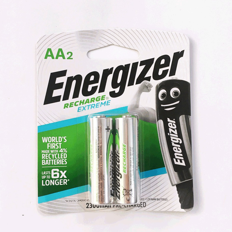 Combo 2 vỉ pin sạc AA Energizer 2300mAh ( 1 vỉ 2 viên )