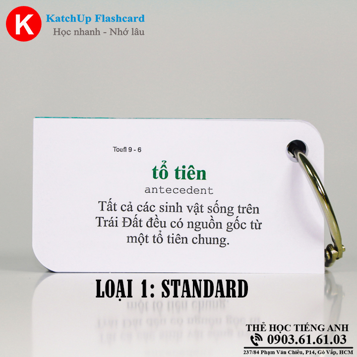 [HCM] Bộ Flashcard Tiếng Anh TOEFL B – 3 loại giấy