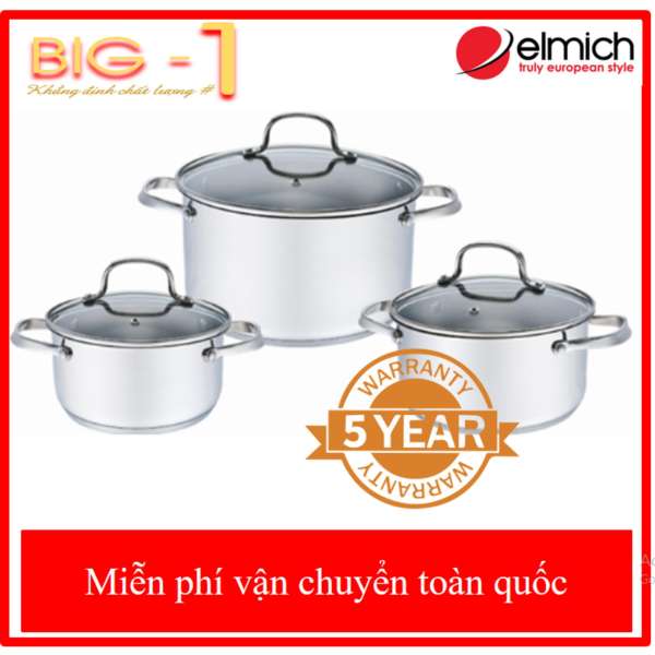 Bộ Nồi Cao Cấp Elmich EL-3330 Bảo Hành 5 Năm