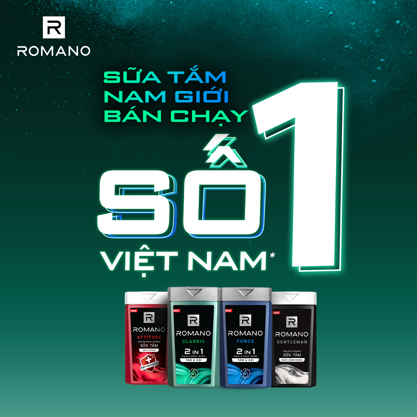 Sữa tắm hương nước hoa Romano Force 650g