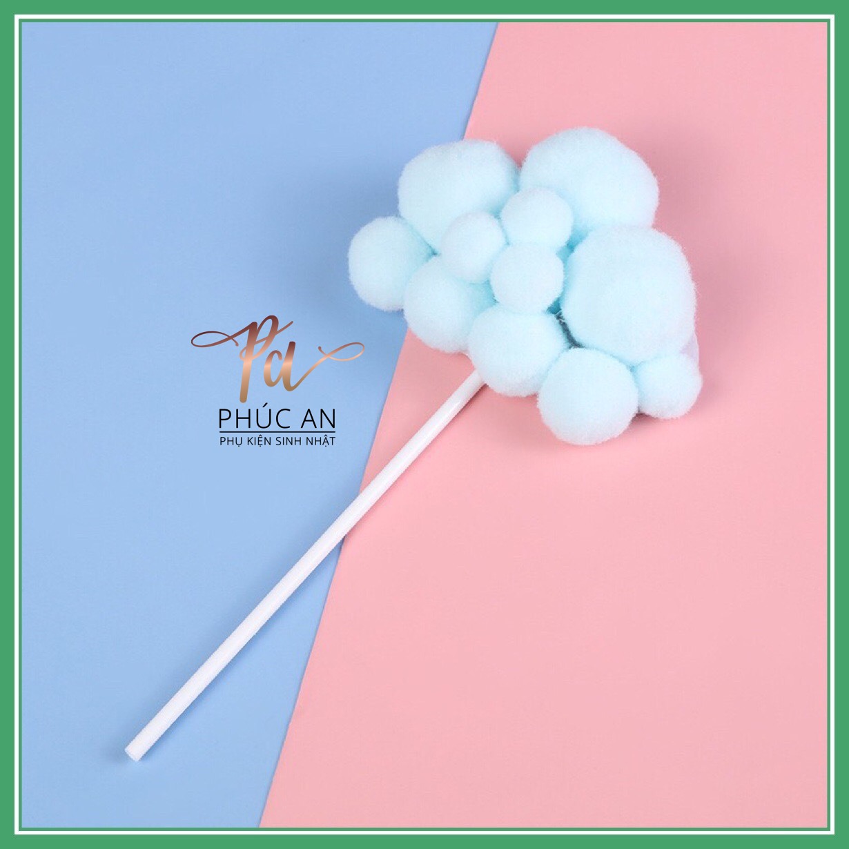 Que cắm bông mây cắm bánh sinh nhật HPBD