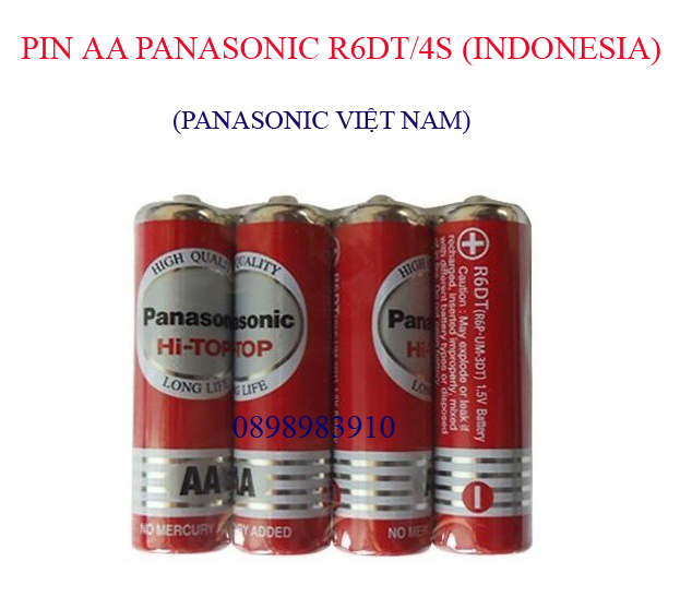 Pin AA PANASONIC 1.5v R6DT/4S vỉ 4 viên