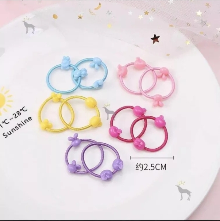 Set 10 cột tóc nhiều hình ngộ nghĩnh siêu yêu cho bé