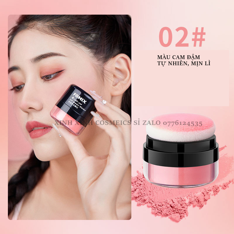 Phấn má hồng lâu trôi, phấn má tone cam dạng chấm