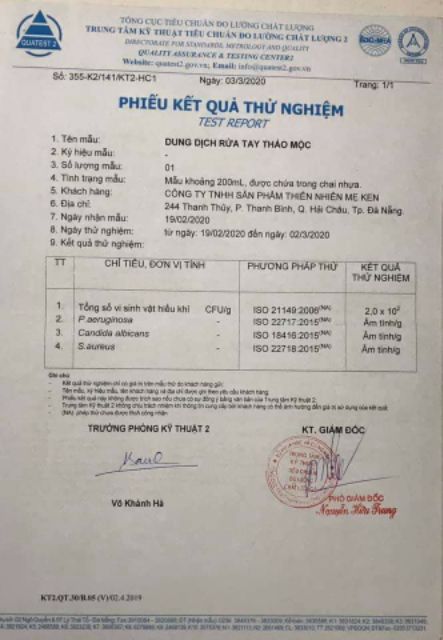 DUNG DỊCH RỬA TAY THẢO MỘC MẸ KEN