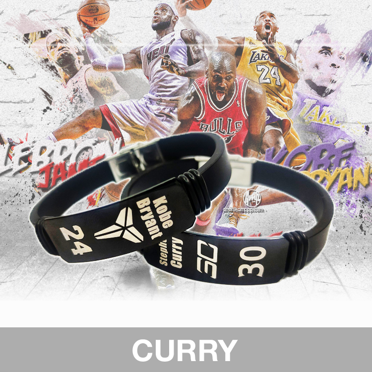 Vòng tay Titan bóng rổ NBA cao cấp James Kobe Curry Hardens Ivring mặt đen Logo khắc lade, Khuy bấm thời trang dễ dàng điều chỉnh kích thước thích hợp với mọi loại tay