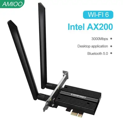 Card Mạng AX200NGW Card Mạng AX 3000G/5G 5.0 Băng Tần Kép Không Dây 2.4 Mbps WiFi 6 Intel AX200 PRO PCIE Bluetooth 802.11 Nơi