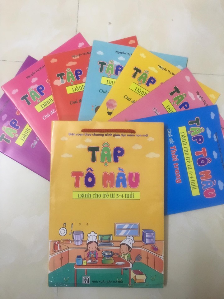 BỘ 8 QUYỂN TẬP TÔ CHO BÉ 3 - 4 TUỔI
