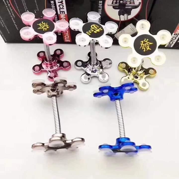 Đế hít điện thoại xoay 360 5 chấu hình hoa mai cho xe hơi siêu dính đa năng