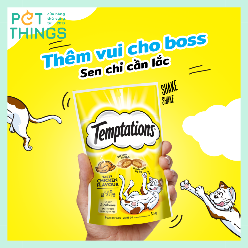 Bánh Thưởng Cho Mèo Temptations Thái Lan 75g / 160g