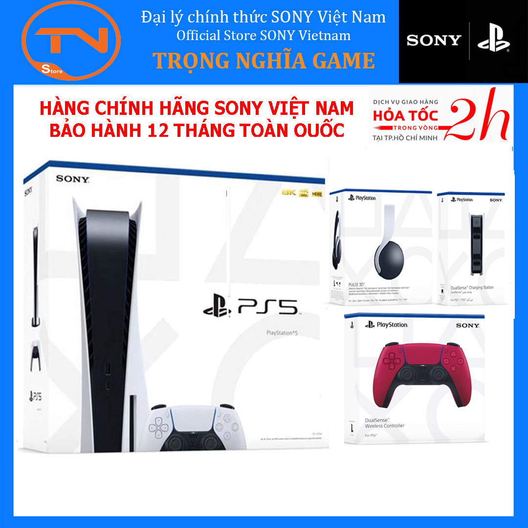 Máy PS5 Sony PlayStation 5 Standard Edition - COMBO FULL PHỤ KIỆN