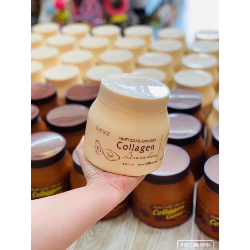 Hấp dầu (kem ủ tóc) Karanz Collagen – 1000ml Hương Bơ