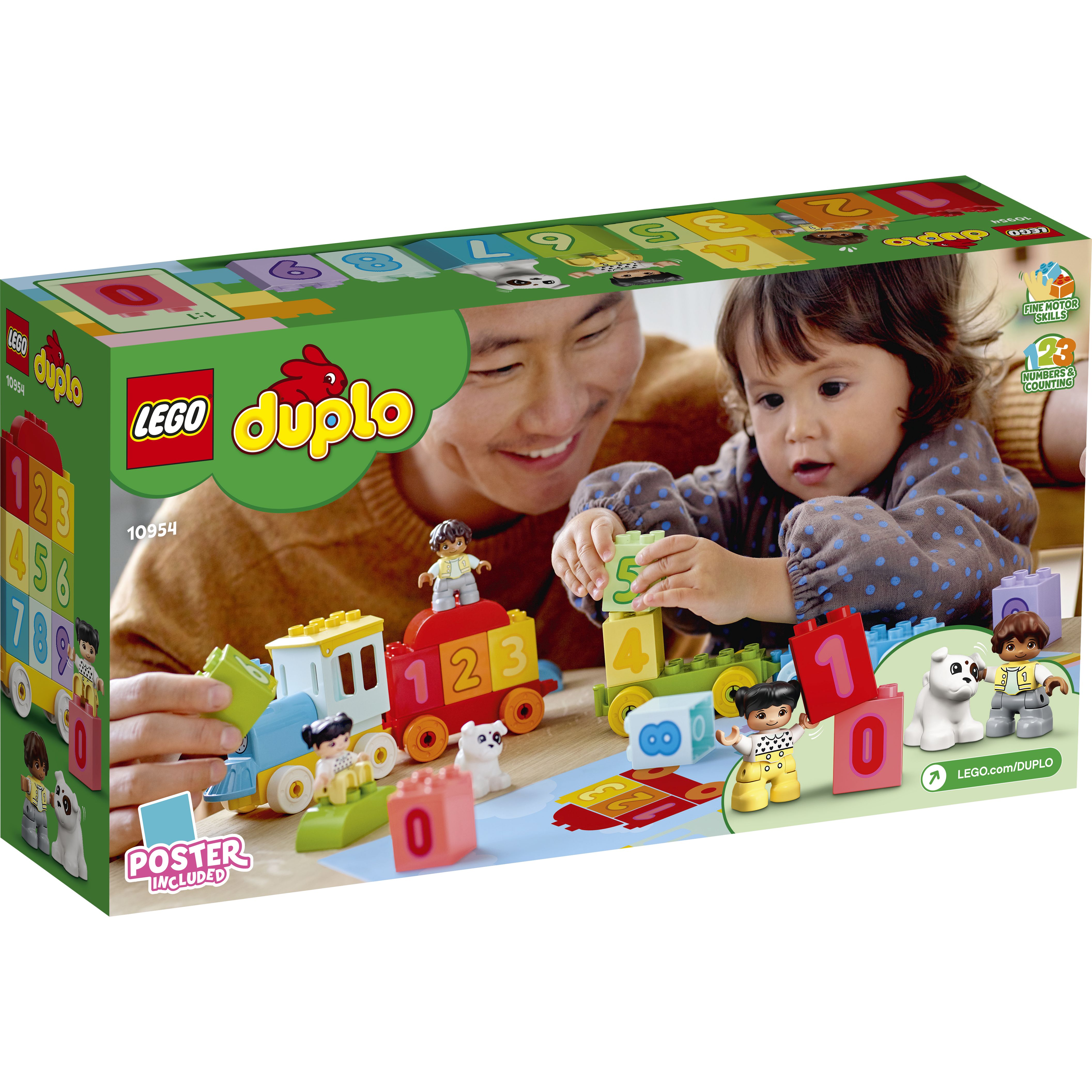 LEGO DUPLO 10954 Đồ Chơi Lắp Ráp Cho Bé Tàu lửa học đếm số (23 chi tiết)