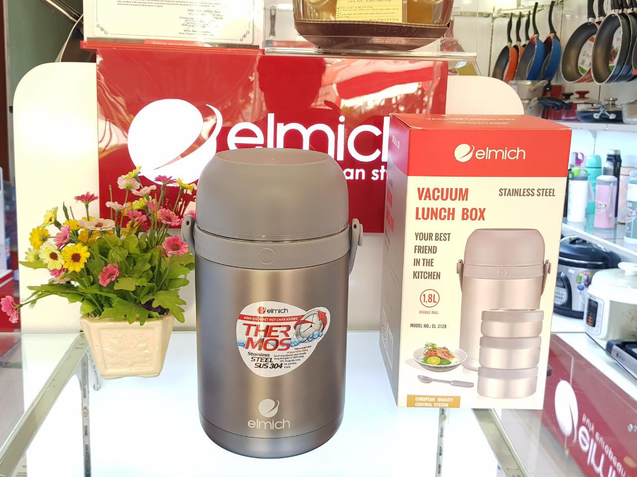 Hộp Đựng Cơm Giữ Nhiệt Elmich 1800ml El3128