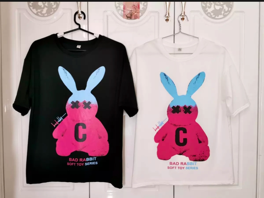 Áo Thun Nam Nữ Form Rộng In Hình THỎ C độc đẹp, Vải Dày Mịn, Thiết Kế Thời Trang, Đường May Sắc Sảo ( trắng )