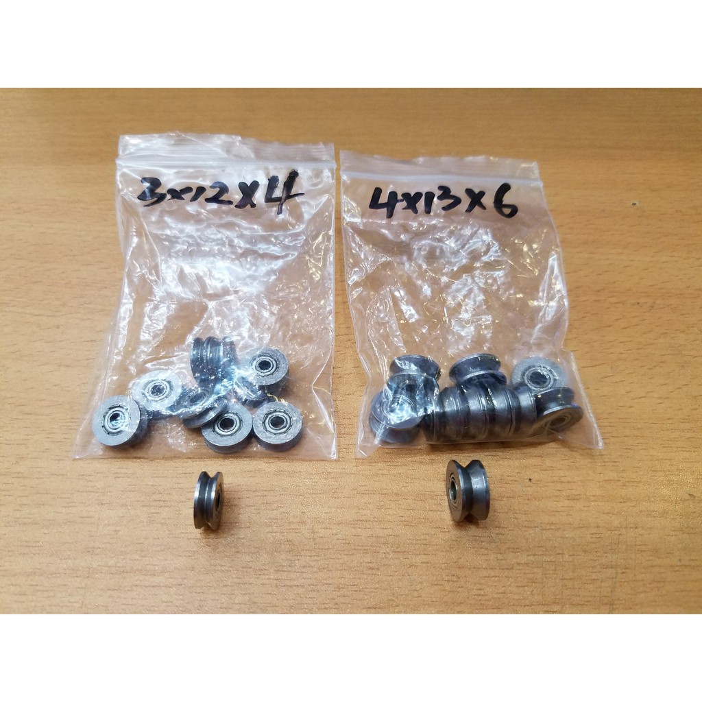 Xuongpinoto Vòng bi ròng rọc hình chữ V hoặc U rãnh mang ròng rọc ổ trục trượt ổ trục kim loại ổ trục ròng rọc, mới 100%