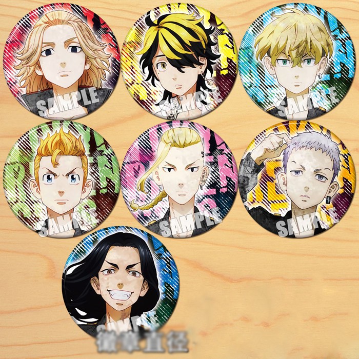 Combo 7 huy hiệu cài áo IN HÌNH Tokyo Revengers Kịch trường của Takemichi anime chibi dễ thương tiện lợi m1