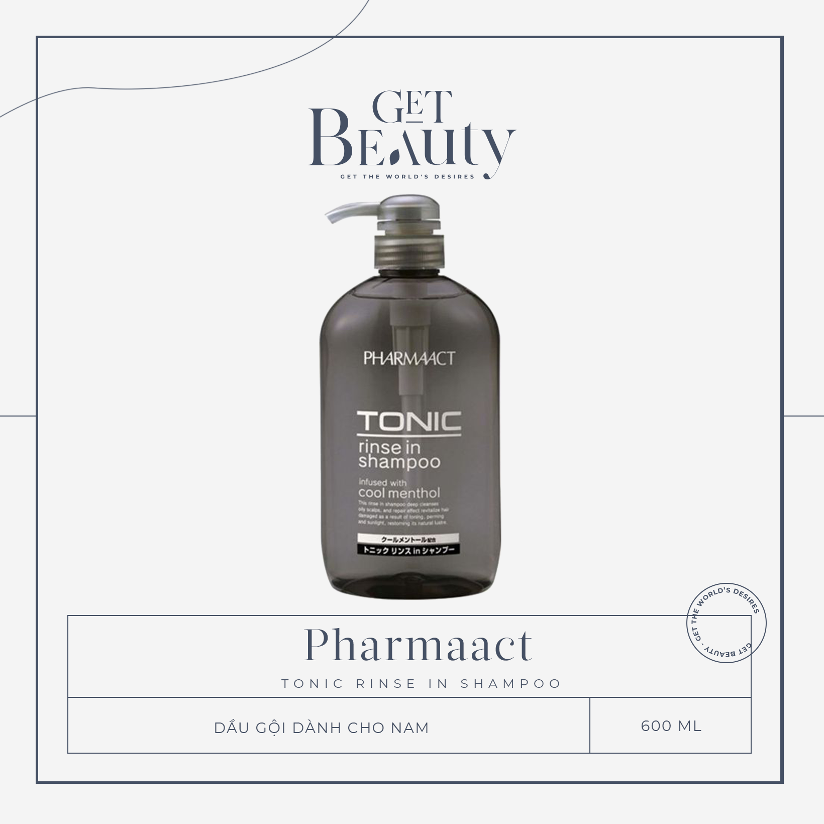 [HCM]DẦU GỘI NAM PHARMAACT TONIC 600ML