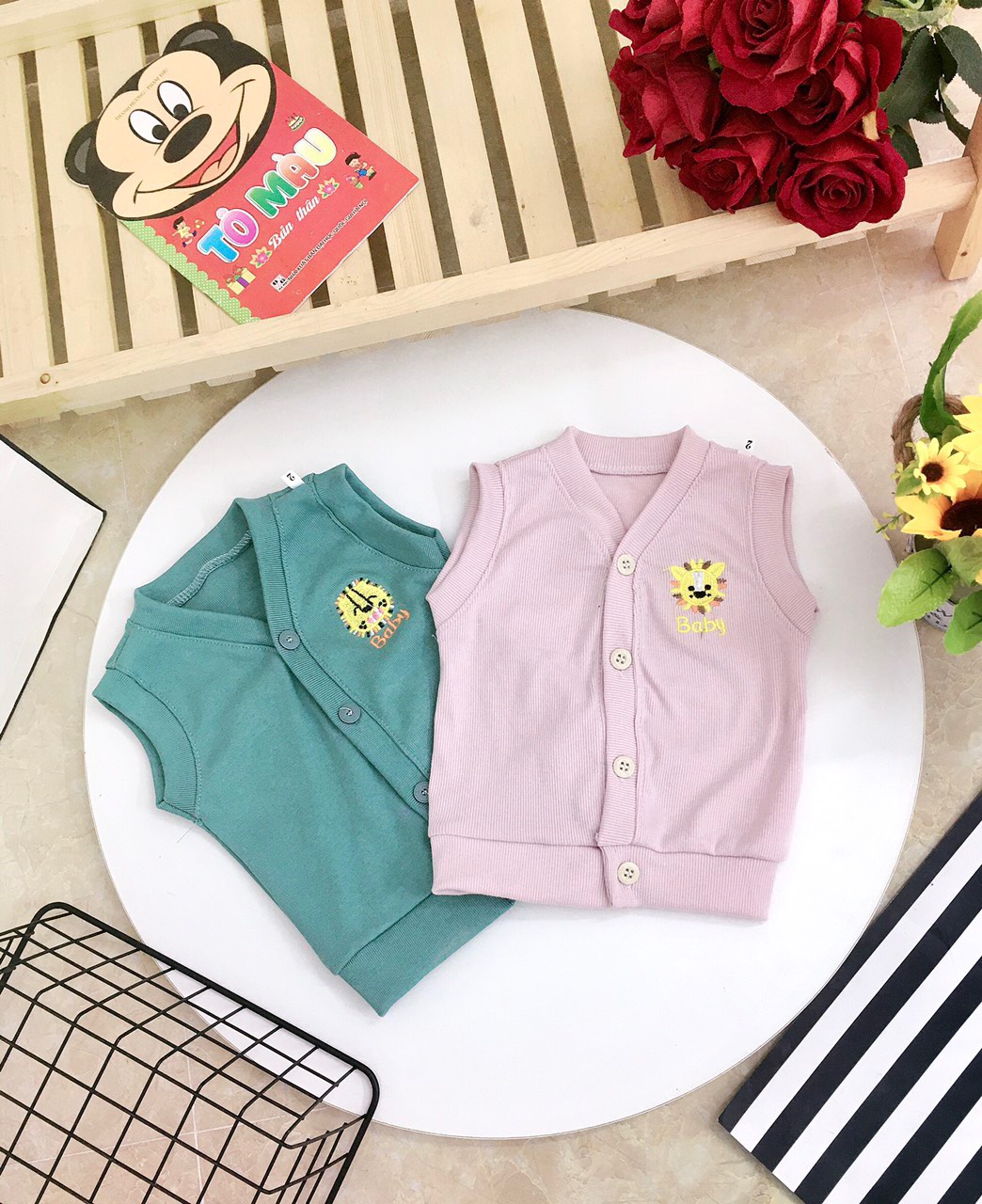 Áo gile sợi tăm cho bé từ 8-18kg
