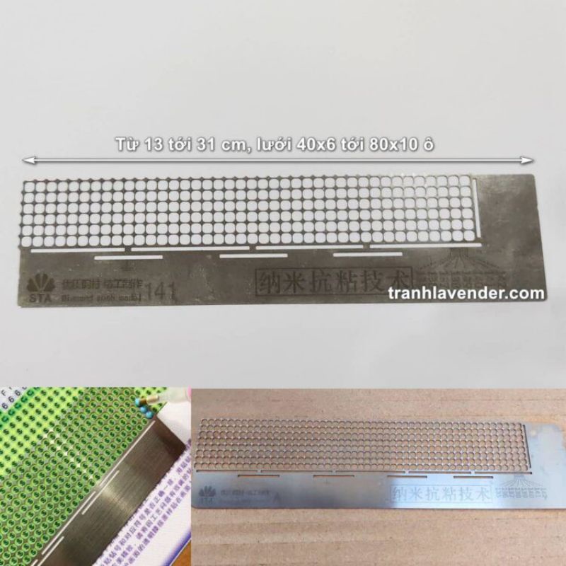 Thước gắn đá làm tranh đá Thước A 13cm