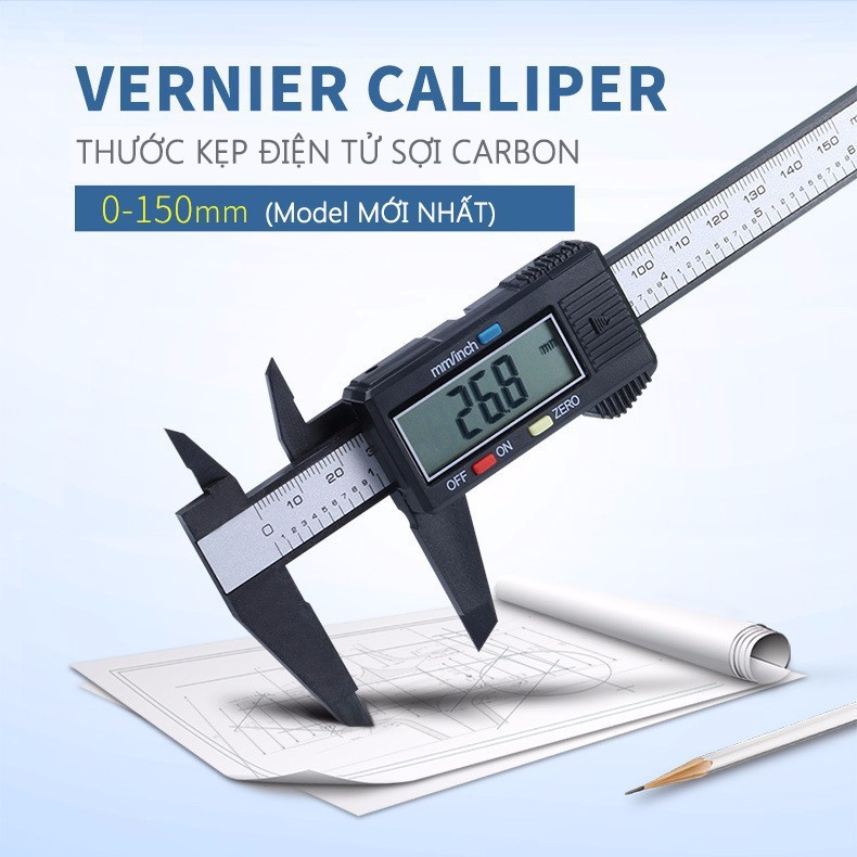 Thước kẹp cacbon 15cm