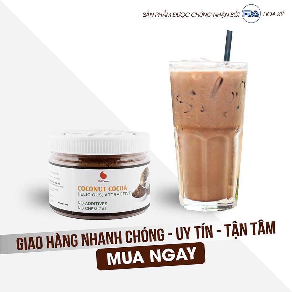 Cacao sữa dừa thơm ngon, đậm đà hũ 230g - Light coffee