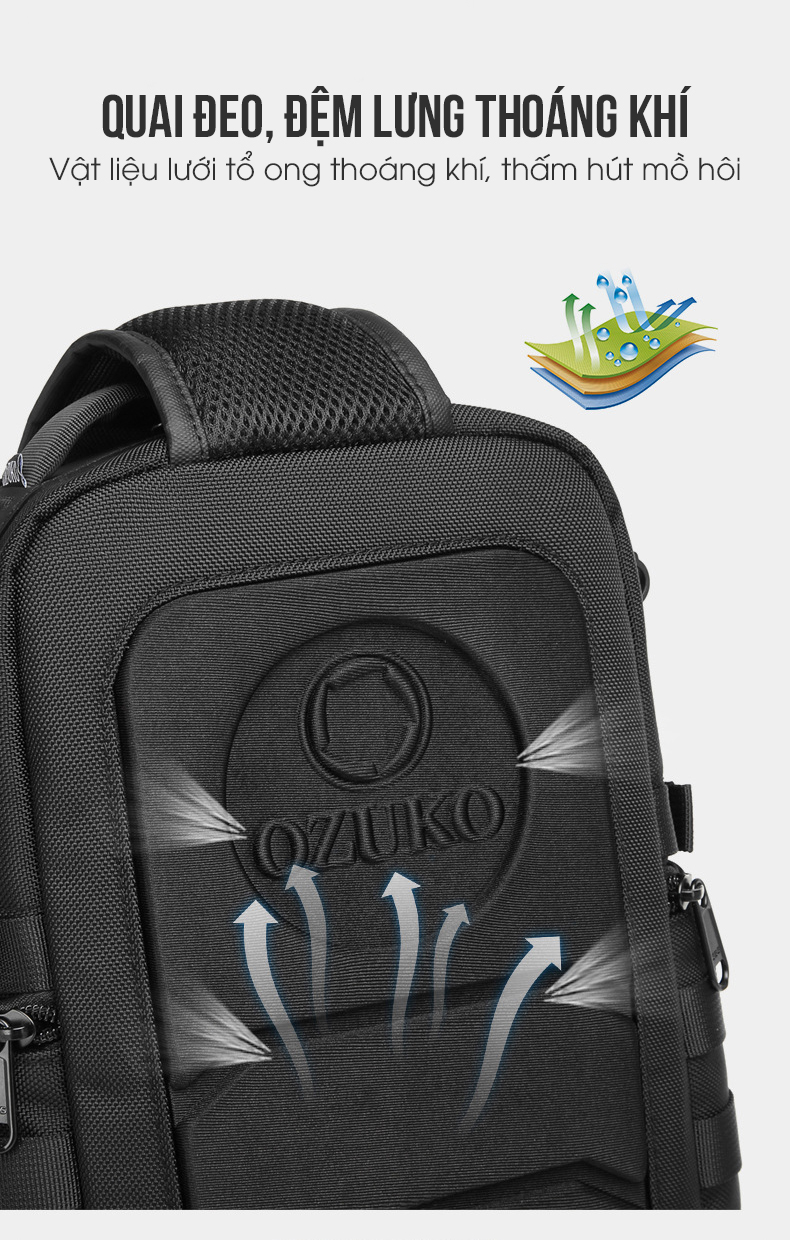 Túi đeo chéo iPad du lịch đa năng – OZUKO 9585