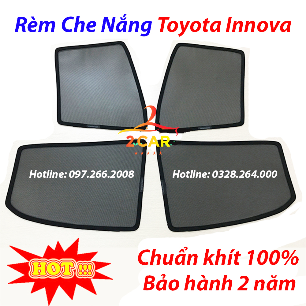 Rèm che nắng Xe Toyota Innova 2006 2007 2008 - 2021- 2022- 2023 chuẩn Form se khít