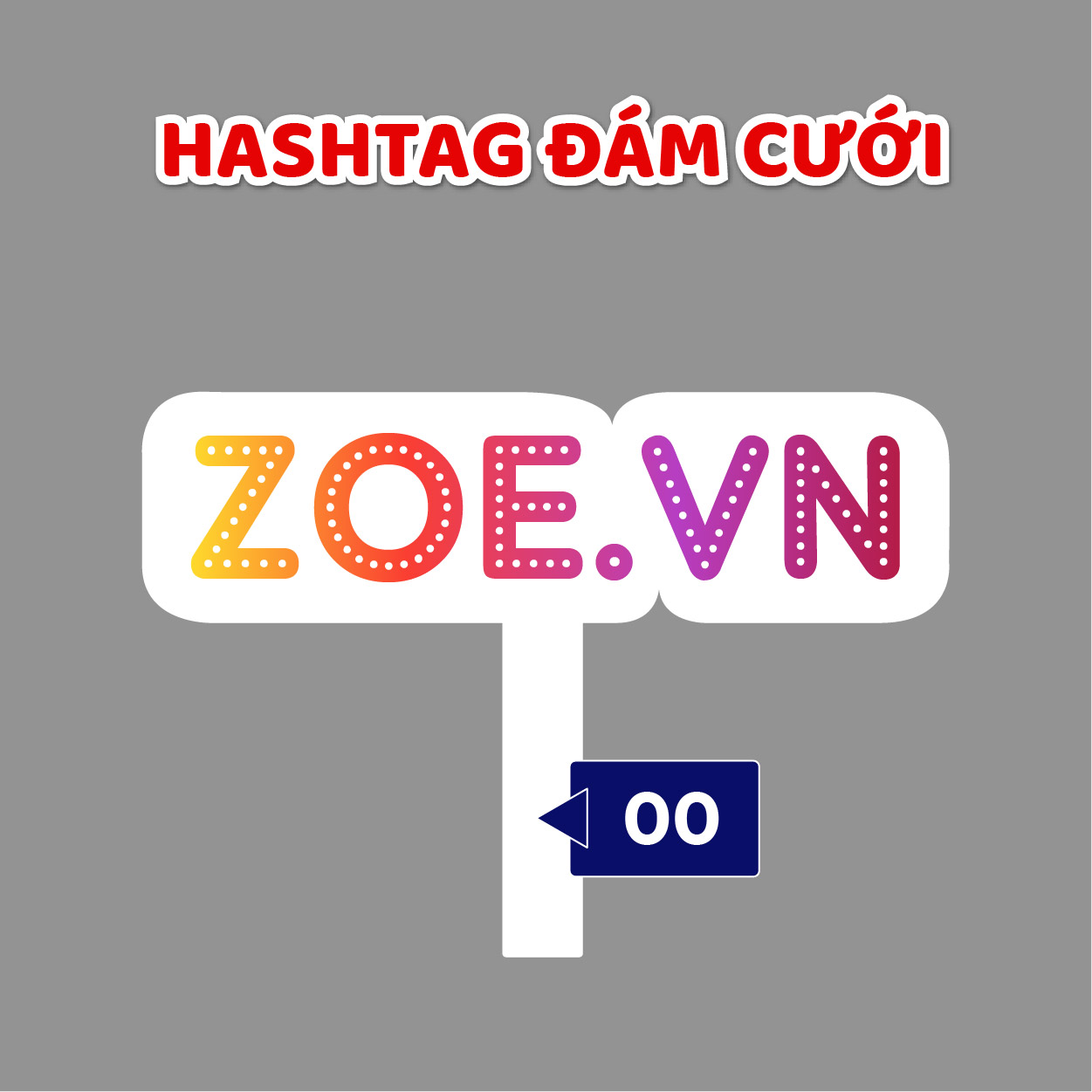 Bảng hashtag cầm tay chụp hình đám cưới (MS 101 - 136)